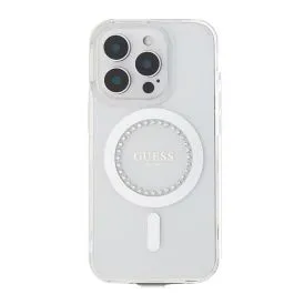 Case iPhone 16 Pro Guess Magsafe IML Hard Rhinestones Design