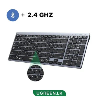 Rechargeable wireless keyboard UGREEN K552 75163 Multi Mode Rechargeable Wireless & Bluetooth Keyboard
