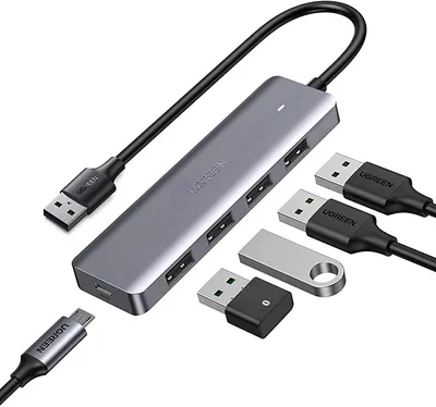 USB բաժանարար UGREEN 4-Port USB3.0 Hub with USB-C Power Supply 50985