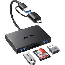 4-in-1 քարտ ընթերցիչ UGREEN USB-C and USB-A Interfaces