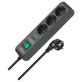 Surge-protected extension lead Eco-Line 13 500A 3-way Brennenstuhl