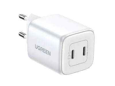 Power adapter UGREEN CD294 Nexode GaN Fast Charging PD 2 Ports WH 15327 45W