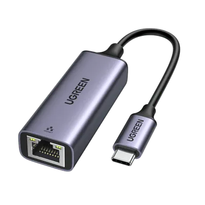 USB-A to USB-C to RJ45 Gigabit Ethernet adapter UGREEN 3.1 10cm Aluminum case 50737