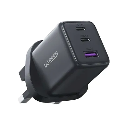 Power adapter UGREEN GaN 2 Port USB-A USB-C Fast Charger 65014 30W