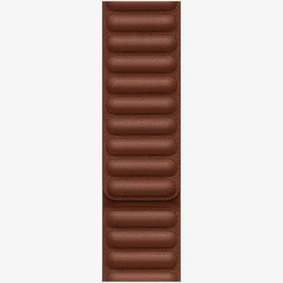 Band 45mm Leather Link - S M Umber