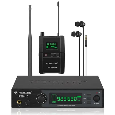 Phenyx Pro PTM-10-1B-500-EU UHF Stereo Wireless In Ear Monitor System 1 Bodypack