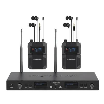 Phenyx Pro PTM-22-2B-500-EU UHF Mono Wireless In Ear Monitor System w 2 Loop Outputs 2 Bodypack