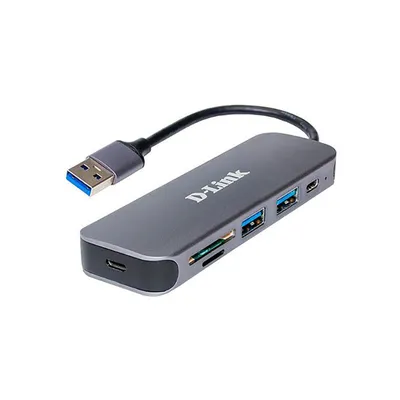 USB 3.0 Type-A HUB card reader D-Link DUB-1325 A2A with AC power adapter