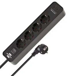 Brennenstuhl with 2 USB C charging sockets 4-way 4007123691135