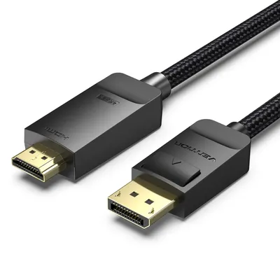 Vention Cotton Braided 4K DP Male to HDMI-A 5M HFKBJ