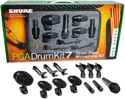 SHURE PGADRUMKIT7 7OC DRUMKITPGA52 57 56 X3 81 X2 drum microphone set