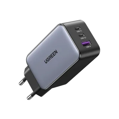 Charger UGREEN Nexode C Charger EU 35042 220V two USB-C and one USB-A 5V 65Wt Charger 65W