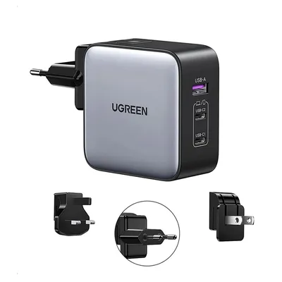 Power adapter UGREEN CD296 GaN Fast Charging PD 3 Ports 90409 65W