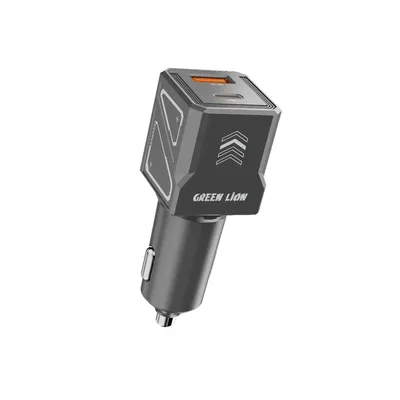 Car charger Green Lion Dual Volt with Type-C Cable 60W
