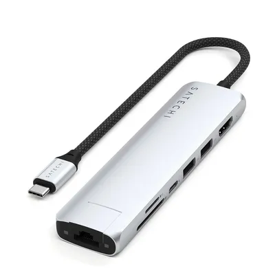 USB hub SATECHI 7-in-1 USB-C Slim Multiport Adapter with Ethernet ST-P7SS