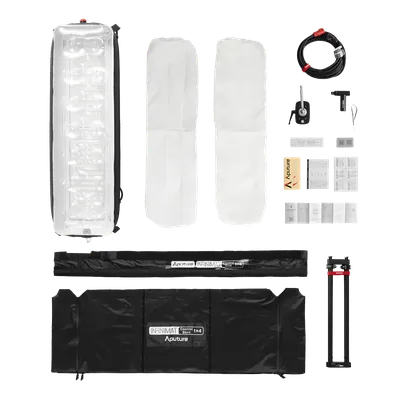LED and clear softbox kit APUTURE Infinimat Led & Clear Softbox Pack 1x4