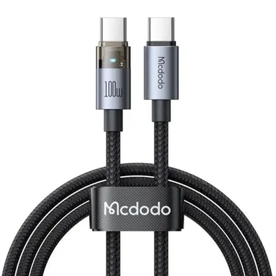 Cable MCDODO 100W USB-C to C Transparent Cable with Light 1. CA-5580