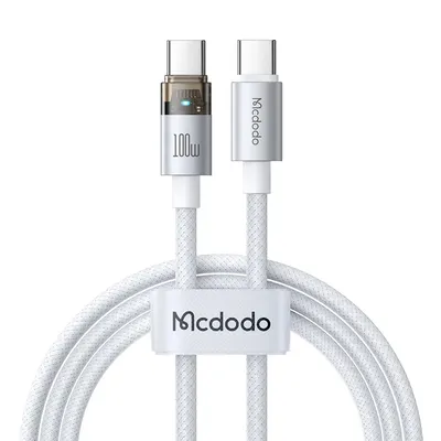 Cable MCDODO 100W USB-C to C Transparent Cable with Light 1. CA-5582