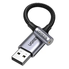 Adapter UGREEN USB 2.0 to 3.5mm Aluminum Alloy 25cm 30757