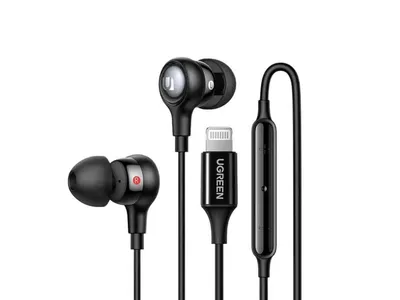 Headphone UGREEN Wired Earphones with Lightning BK 30631