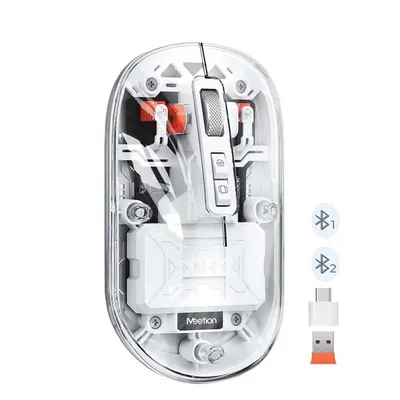 Mouse MEETION Transparent Wrls+BT Trans BTM005