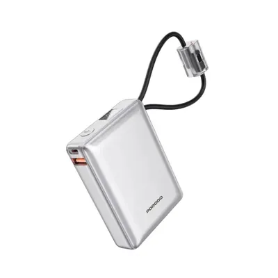 Power bank Porodo Petite 10000mAh with Built-in Type-C and Lightning Cables