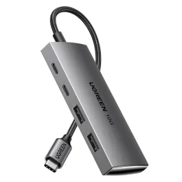 Adapter UGREEN USB-C to 2 USB 3.2+2USB-C 10G 30758