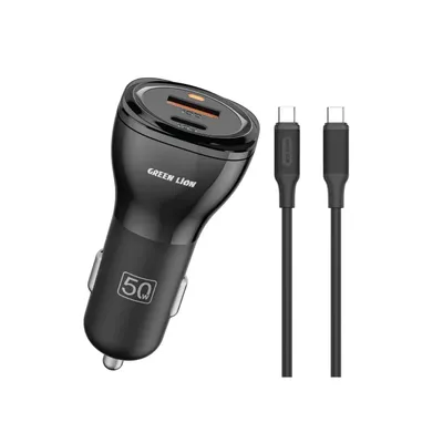 Car charger Green Lion Dual Port USB-C*2 50W