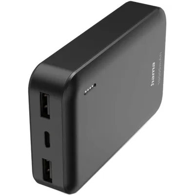 10000 mAh power bank Hama Pocket 10 Power Pack 2x USB-A anthracite 201708