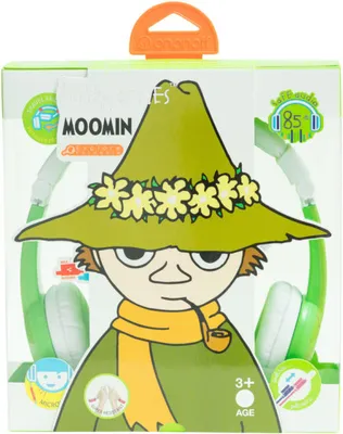 Volume-limiting headphones for kids BuddyPhones Moomin