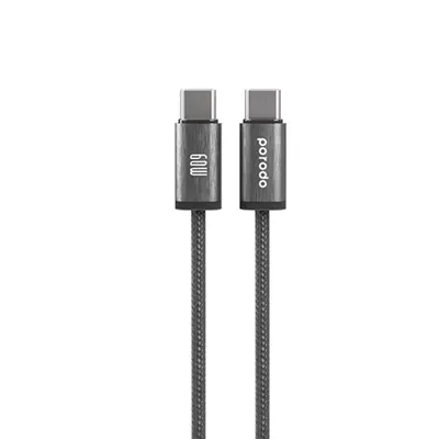 Cable Porodo Type-C to Type-C Woven Braided 60W 1