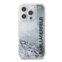 Чехол iPhone 16 Pro Karl Lager Liquid Glitter Gradient Hard