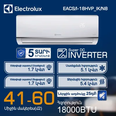 Air conditioner Electrolux EACS I-18HVP_IK N8 T