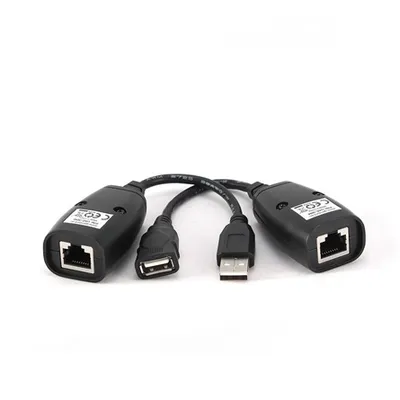 Active USB 2.0 AM to AF extension adapter by LAN cable up to 30m Gembird UAE-30M