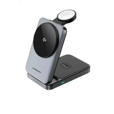 Powerology 3in1 Qi2 Wireless Charger Multi-Device HUB 15W