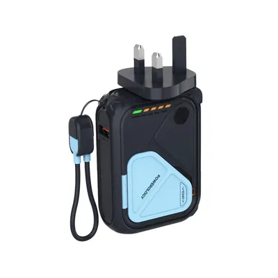 Power Bank Powerology 10000mAh Magsafe Wireless with Type-C to Lightning Cabel Adapter