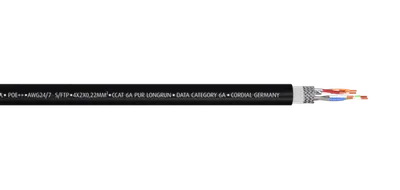Networking cable Cordial CCAT 6A PUR Longrun 100