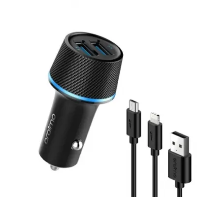 Oraimo 2 Usb Fast Car Charger Lighting Micro Cable