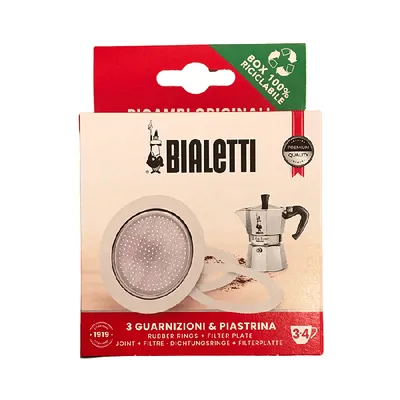 Bialetti Replacement gaskets and filter cup for Moka