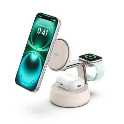 Belkin Wireless Charging Stand Qi2 3 in 1 WIZ040KQSD 25W
