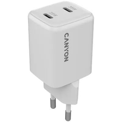 CANYON Power Adapter CU35CC 2*USB-C 2*USB Type C 35W