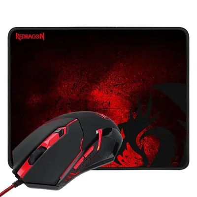 Mouse and mouse pad Redragon M601-BA