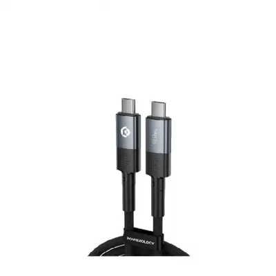 Powerology Braided 240W USB 4.0 Type-C to Type-C 2M PCAB009-GY