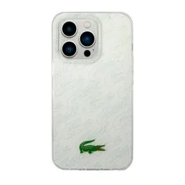 Case Lacoste Hard Case IML Double Layer & Dyed Bumper Signature Pattern for iPhone 14 Pro