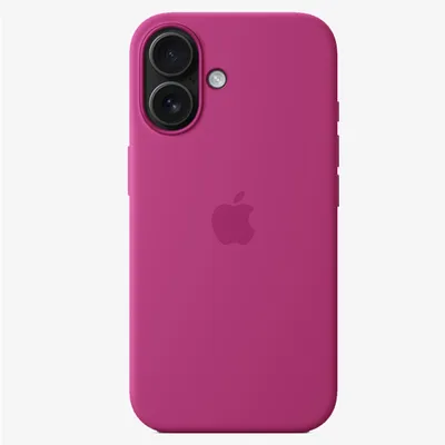 iPhone 16 Plus Silicone Case with MagSafe, Fuchsia
