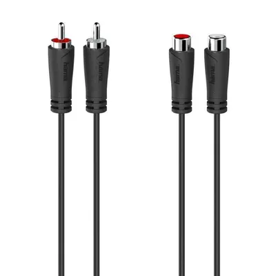 Audio extension cable, 2 RCA plugs to 2 RCA sockets, 3.0 m 205094