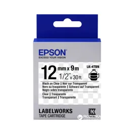 Laminated tape Epson 12mm Clear 9m