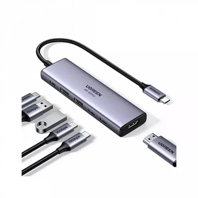 USB hub UGREEN USB CM511 6-in-1 USB-C Hub 2*USB 3.0 3*USB-C 1*HDMI 35999