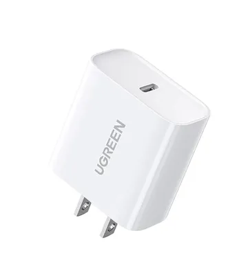 Charger UGREEN Fast Charging Power Adapter with PD EU 60450 220V to USB-C 5V 20Wt Charger 20W