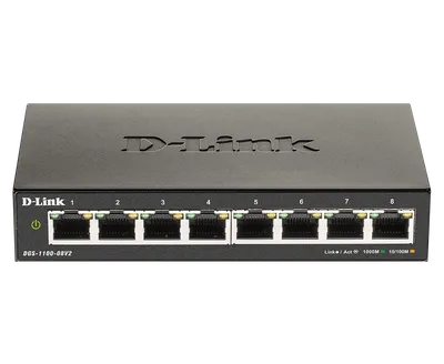 Network switch D-link DGS-1100-08V2 D-Link DGS-08V2 A1A 10 100 1000 8 port L2 Managed